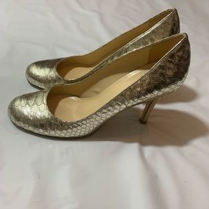 Kate Spade Karolina gold heels
